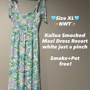 Lilly Pulitzer Floral Maxi Dress - Blue, Green, Pink NWT